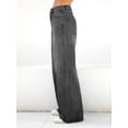 thumbnail image 6 of EMMIOL Women's Vintage Y2K Wide Leg Jeans 90s Baggy Boyfriend Style Denim Pants,Low Rise Loose Fit Jeans, 6 of 7
