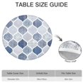 thumbnail image 6 of Blue and White Geometric Quatrefoil Pattern Round Fitted Tablecloth with Elastic Edge,Dining Table Cover Waterproof,Outdoor Round Tablecloth for Camping,Dining,Indoor and Outdoor, 6 of 7