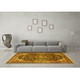 thumbnail image 3 of Ahgly Company Indoor Round Medallion Yellow Traditional Area Rugs, 3' Round, 3 of 4
