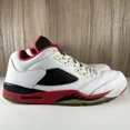 thumbnail image 1 of Ni - ke Ni - ke Air Jordan 5 V Retro Low White Fire Red Black 819171-101 Men’s Size 15, 1 of 5