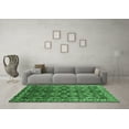 thumbnail image 3 of Ahgly Company Indoor Round Oriental Emerald Green Industrial Area Rugs, 7' Round, 3 of 4