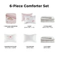 thumbnail image 3 of Mi Zone Kids Twin/Twin XL Size Comforter Sets, Pink Kids Bed in a Bag for Girls, 6-Piece Rainbow and Metallic Stars Girls Comforter Bedding Set with bed sheets, 3 of 7
