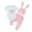 Pink, variant on Bagilaanoe 3pcs Newborn Easter Outfits Baby Girl Pants Set Letter Short Sleeve Romper Tops + Leggings + Hat 3M 6M 12M 18M Infant Casual Clothes
