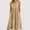 Khaki, variant on Women’s Linen Blend V-Neck Sleeveless Maxi Dress, Women's Boho Dress,Women's & Women's Plus Purple,Size S-2XL