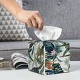 thumbnail image 6 of Picia Hawaiian Style Pattern Tissue Box Cover,PVC Leather Square Holder,Tissue Box Holder with Magnetic Bottom,Facial Paper Organizer Dispenser-5.2"X5.2"X5.2", 6 of 8