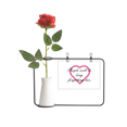 thumbnail image 1 of Commemorate Forgetting English Feelings Artificial Rose Flower Hanging Vases Decoration Bottle, 1 of 3