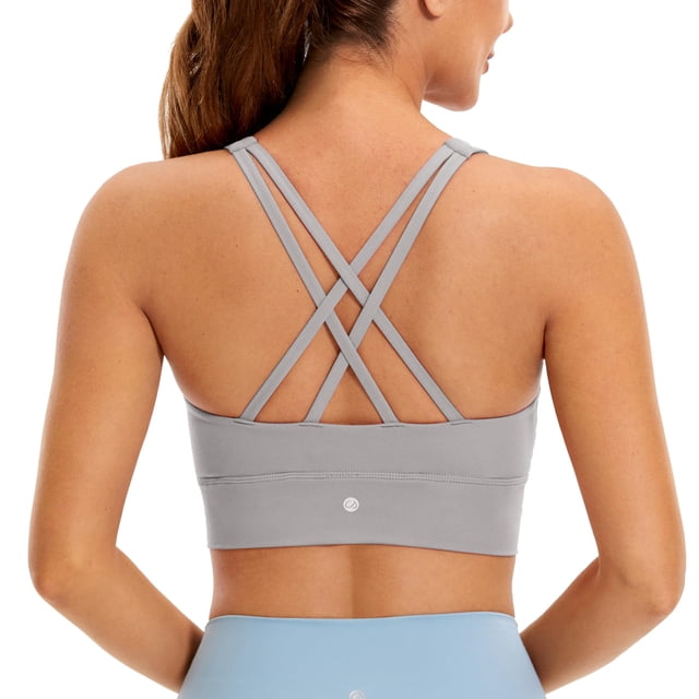 Sostén CRZ YOGA Butterluxe sin Aros con Cuello Alto y Tirantes en Gris XS