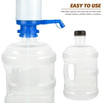 HOOWIFFY 5L Reusable Transparent Gallon Water Jug, Portable PC Material Bottle for Camping, Hiking, Outdoor Activities