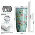 thumbnail image 6 of 20oz Tumbler with Lid and Straw Stainless Boho Florals Steel Vacuum Insulated Water Coffee Tumbler Cup, Double Wall Vacuum Insulated Travel Mug Reusable Tumblers for Ice Drinks, Hot Beverage, 6 of 7