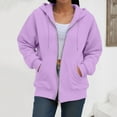 thumbnail image 6 of felwors Women's 2025 Zip Up Y2K Hoodies Casual Long Sleeve Sweatshirts Fall Spring Track Jackets with Pockets Light Purple, XXXL, 6 of 9