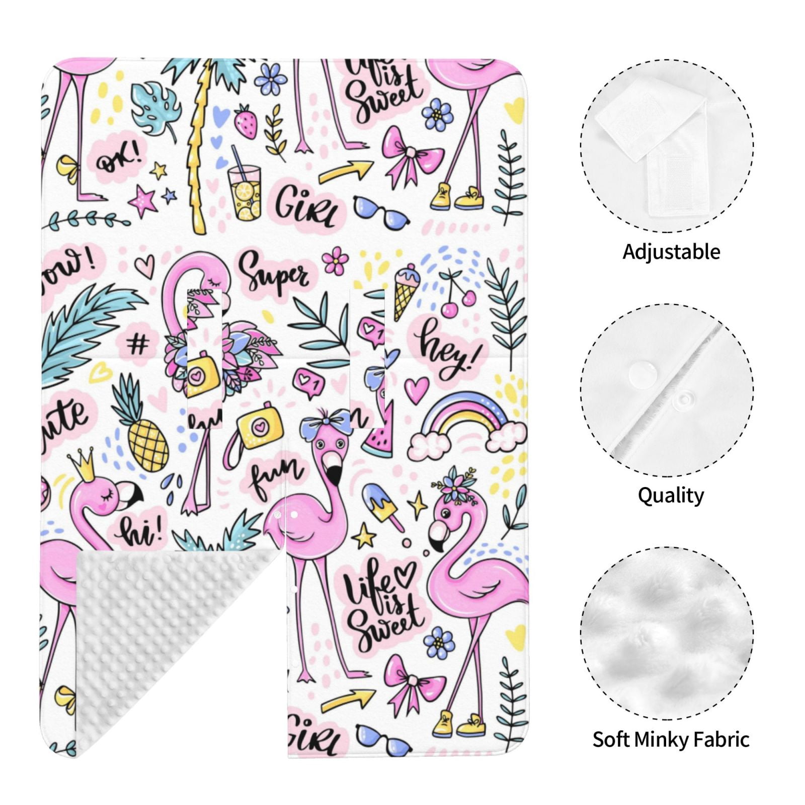 Car Seat Cover Baby - Summer with Flamingo Breathable Infant Car Seat Cover for Baby Carseat, Lightweight Comfort Baby Essentials Must Haves Newborn Stuff for Girl Boy