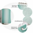thumbnail image 3 of Ombre Shower Curtain, 66" x 72", Teal Green Gradient Waterproof Bathroom Curtain Washable Shower Curtain Set with 12 Hooks, 3 of 6