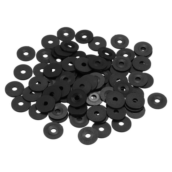 85Pcs M3 Nylon Flat Washers Plastic Washer 3mm ID 12mm OD 1mm Thick, Black