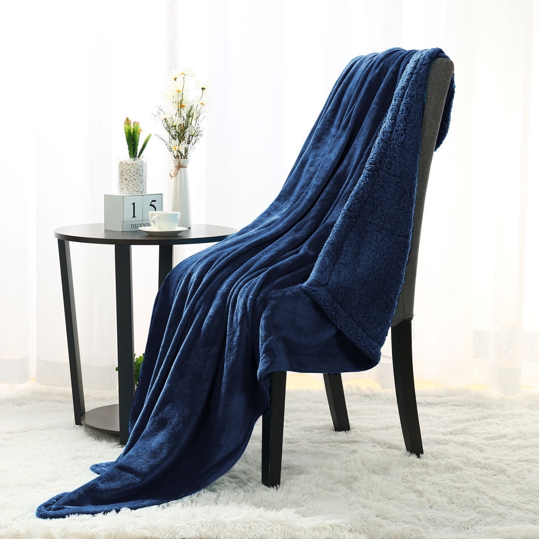 Plush Fleece Blanket Flannel Double Sided Blankets Throw for Sofa Bed