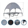 thumbnail image 2 of Cama de Perro Elevado con Canopy extraíble con Bolso de Mano Conveniente Sombra Interior Tela portátil Oxford Cama de Perro al Aire Libre Cama de Gato Tienda de Mascotas de Camping(X-Large), 2 of 7