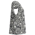 thumbnail image 3 of Blusa George para Mujer con Cuello Redondo, Manga Corta con Cortes, Flores Negro Talla EG, 3 of 4