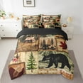 thumbnail image 2 of Erosebridal Safari Baer Bedding Full Size,Wild Animal Bed Set,Retro Farmhouse Cabin Lodge Bedding Sets Full Size,Lightweight Bedroom Decorative Reversible,7pcs, 2 of 6