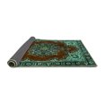 thumbnail image 2 of Ahgly Company Indoor Round Medallion Turquoise Blue Traditional Area Rugs, 3' Round, 2 of 4