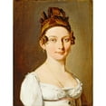 thumbnail image 2 of Louis Léopold Boilly 19x24 Black Ornate Framed Double Matted Museum Art Print Titled: Portrait of a Lady (circa 1800), 2 of 5