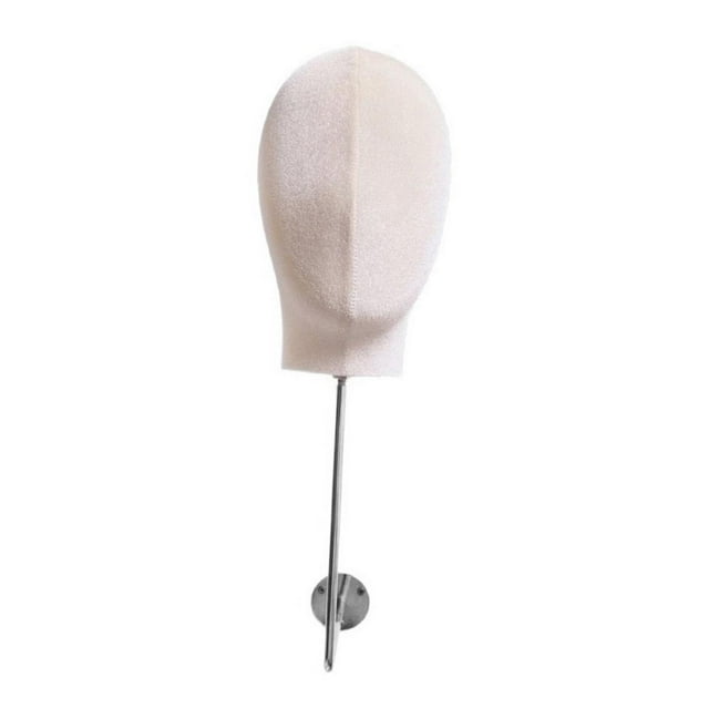 Cabeza de maniquí, modelo de sombrero, exhibición de cabeza, portátil, moderno, profesional, estante de almacenamiento para el hogar, salón y viajes, Beige