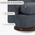 thumbnail image 5 of CHITA Swivel Accent Chair Armchair for Living Room, Fabric in Dark Gray, 5 of 11