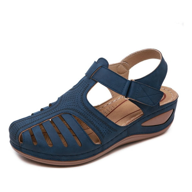 Sandalia Vintage Summer Lady, marrón, zafiro, rojo, negro, burdeos