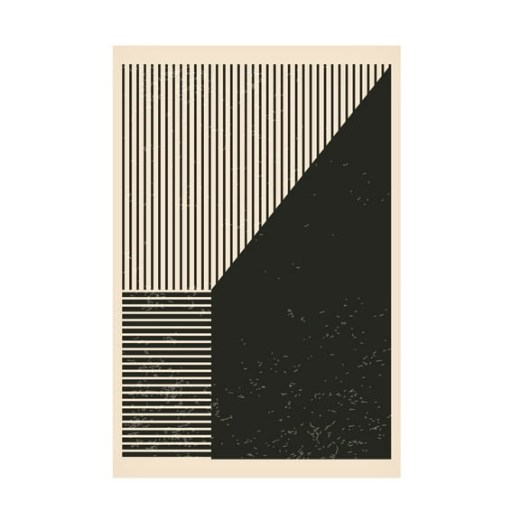 Trademark Fine Art jay stanley Black and White Lines Series 4 Canvas Wall Art