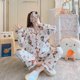 thumbnail image 1 of Sanrio-ropa de casa de Hello Kitty para mujer, cárdigan de manga larga Cinnamoroll melody, Tops Y2k, pantalones de pierna ancha, pijamas femeninos, traje informal, 1 of 4