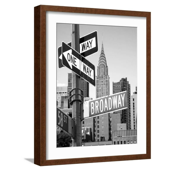 Art.com Broadway Photographic Print, Brown Frame Wall Art, 17" x 21"