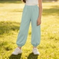 thumbnail image 4 of Lmnyox Sweatpants for Kids Plain Quick Dry Elastic Waist Workout Trousers Teen Casual Cuffed Joggers with Pockets, 4 of 9
