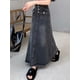 thumbnail image 3 of Faldas para mujer, tallas S-5XL, estilo vintage lavado hasta los tobillos, de mezclilla, combinables, elegantes, de calle, de verano, populares, estilo americano Y2K, Hotsweet, para uso diario., 3 of 6