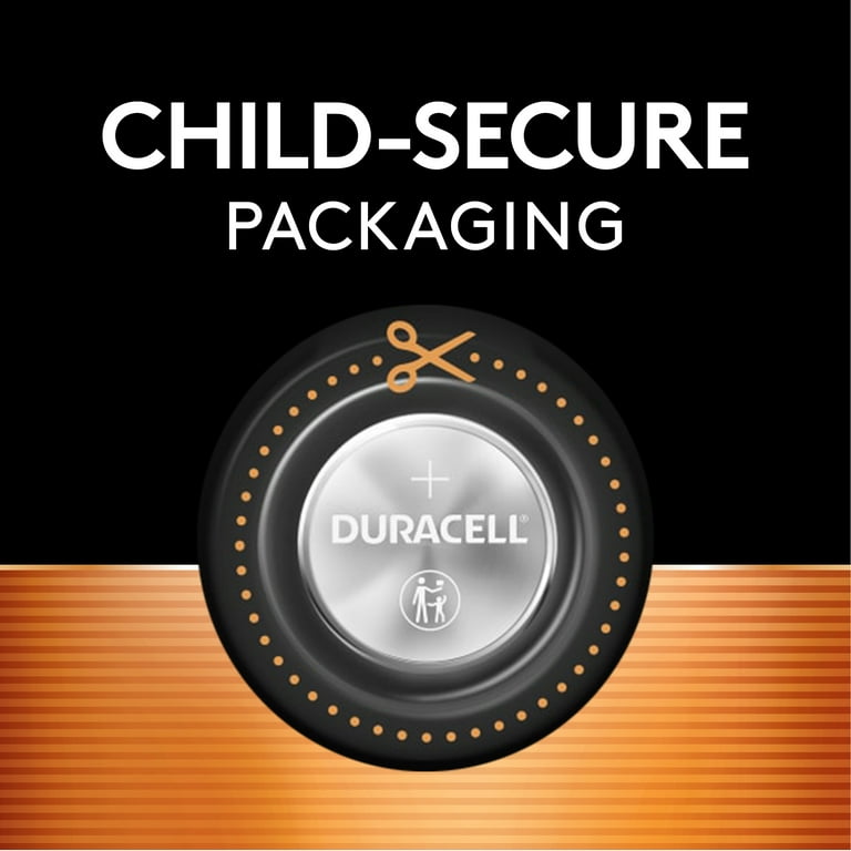 Duracell 2032 Lithium Battery. 4 Count Pack. Child Safety Features.  Compatible with Apple AirTag, Key Fob, and other devices. CR2032 Lithium 3V  Cell.
