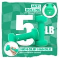 thumbnail image 5 of Yes4All Neoprene Coated Dumbbell for Women, 5lbs 2 Pair (Dark Green), 5 of 8