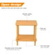 thumbnail image 5 of Mesa auxiliar de 2 niveles, mesa auxiliar de café, mesita de noche con diseño abierto, patrón de grano de madera, decoración del hogar, 5 of 8