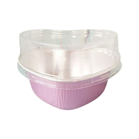

Heart Shaped Cupcake Cup with Lids Disposable Mini Cupcake Cup for Wedding