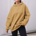 thumbnail image 2 of Timegard Oversized Hoodies for Women Long Sleeve Sweatshirts Solid Color Fall Fashion Pullover Tops, 2 of 6