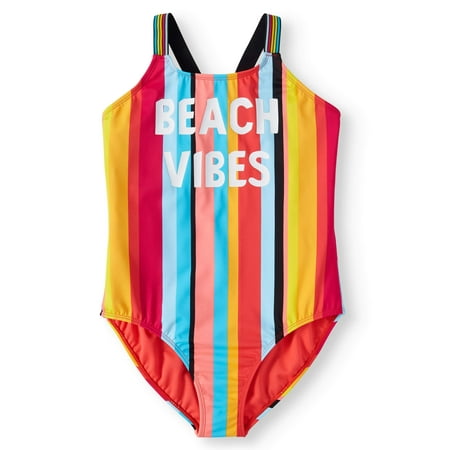 Beach Vibes One-Piece Swimsuit (Little Girls, Big Girls & Big Girls