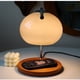 thumbnail image 4 of Lámpara calentadora de velas de vidrio para habitaciones acogedoras, UE 220 V, elegante bandeja de almacenamiento, lámpara de mesa, derretidor de cera aromática de madera retro, 4 of 8