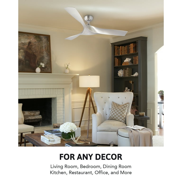 Bestco 52 Farmhouse Ceiling Fan with Remote Quiet 6 Speeds for Bedroom  Kitchen Silver - Walmart.com