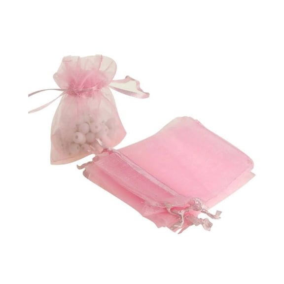 LQCrafK 100pcs Small Drawstring Mesh Gift Bags Organza Bags 2.8x3.5" Pouches Packing bags Candies bags