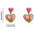 thumbnail image 2 of KDSJSXW Studs Earrings for Women Love Flower Earrings Women's Small Design Sweet Earrings Autumn And Winter Small Fresh Earrings Bridal Earrings Freshwater Pearl Earrings (Pink,One Size), 2 of 6