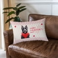 thumbnail image 3 of Happy Valentine's Day Scottish Terrier Brings Love Heart Quilt Pillowcase Scottie Dog Lover Gifts Throw Pillow Cover Bed Home Decor - 02028, 3 of 5