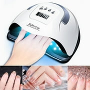Tcwhniev 180W UV LED Light Lamp Nail Dryer for Gel Polish 57 Beads Fast Curing Portable Nail Dryer for Fingernail Nail Lamp & Toenail Gels Polish,4 Timers