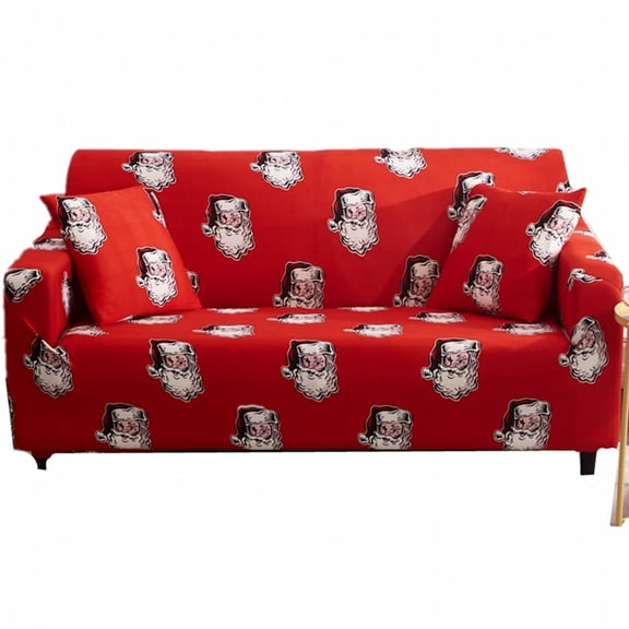 AUQ Settee Covers,Convenient Maintenance Sofa Covers,Premium Elastic Polyester Sofa Seat Covers,Red
