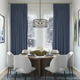thumbnail image 5 of LNC Uzel 4-Light 1-Tier Modern Metal Matte Black Hardwired Crystal Drum Chandelier, 5 of 12