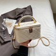 thumbnail image 2 of Rumanland Women's White Quilted Top Handle Crossbody Bag, 2 of 7