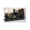 thumbnail image 2 of Lucas McKearn Alpha 3-light Metal Bath Vanity Light in Matte Black, 2 of 4
