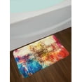 thumbnail image 2 of Mandala Bath Mat, Ornate Original Mandala Sketch over Colorful Dirty Digital Collage Mystic Pattern, Non-Slip Plush Mat Bathroom Kitchen Laundry Room Decor, 29.5 X 17.5 Inches, Multicolor, Ambesonne, 2 of 2