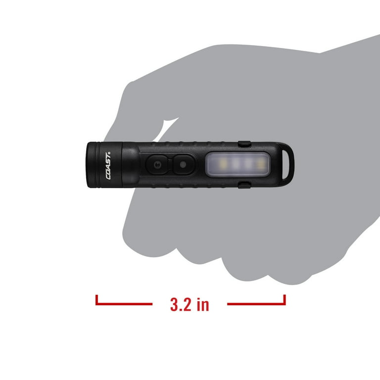 COAST KL35R Rechargeable LED Pocket Flashlight – 600 Lumens, Red