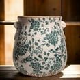 thumbnail image 2 of 6.68in. Tuscan Planter & Room and Home Decor, Decorative Vase, Indoor/Outdoor Ceramic Plant Pot, Drainage Hole, Dark Cyan, 2 of 7